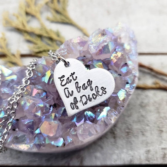 Best Friend Gift I Would Shank a Bitch for You BFF Gift Funny Birthday Gift Idea, Funny Gift for Friend Initials Hearts Necklace