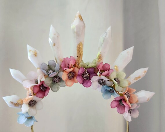 Pastel Flower Crown - Goddess Flower Headpiece - Flower Girl  display picture 3