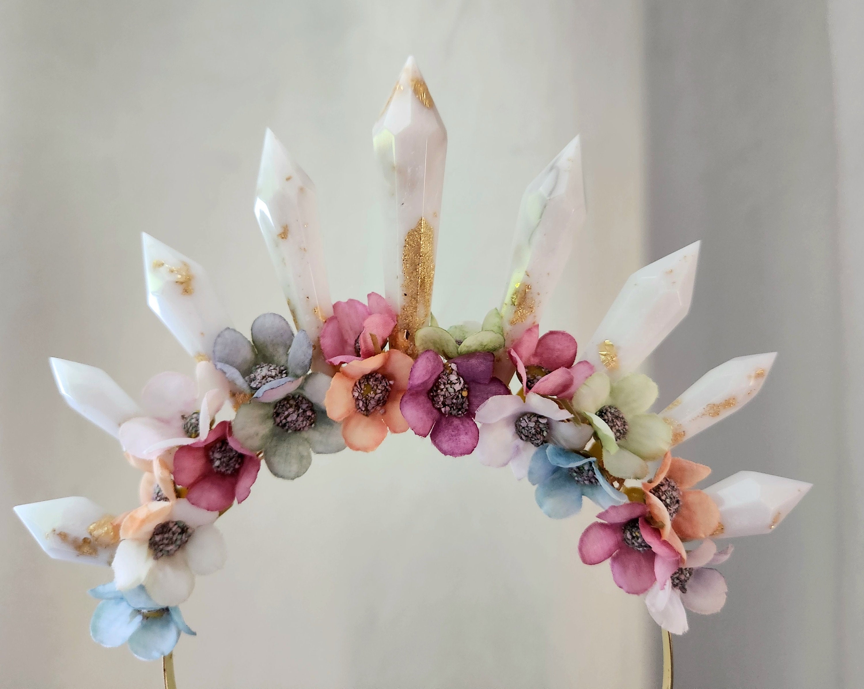 Pastel Flower Crown - Goddess Flower Headpiece - Flower Girl  display picture 1
