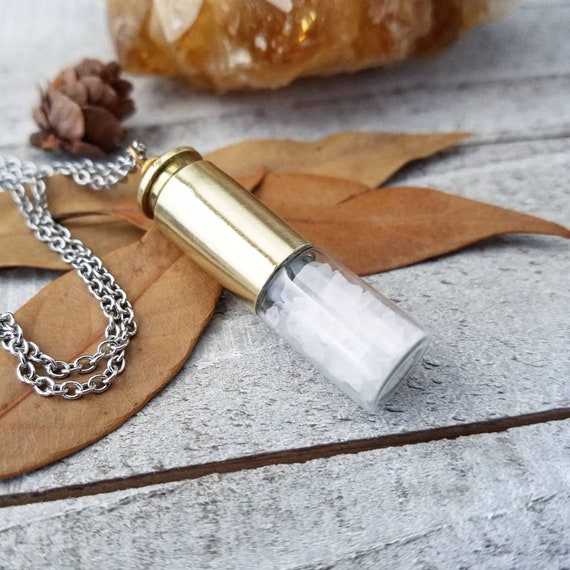 Supernatural salt necklace bullet jewelry supernatural Etsy