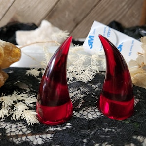 Devil horns - helmet horns - bike helmet decor - demon resin horns - helmet horns - motorcycle helmet horns - helmet accessories- biker gift
