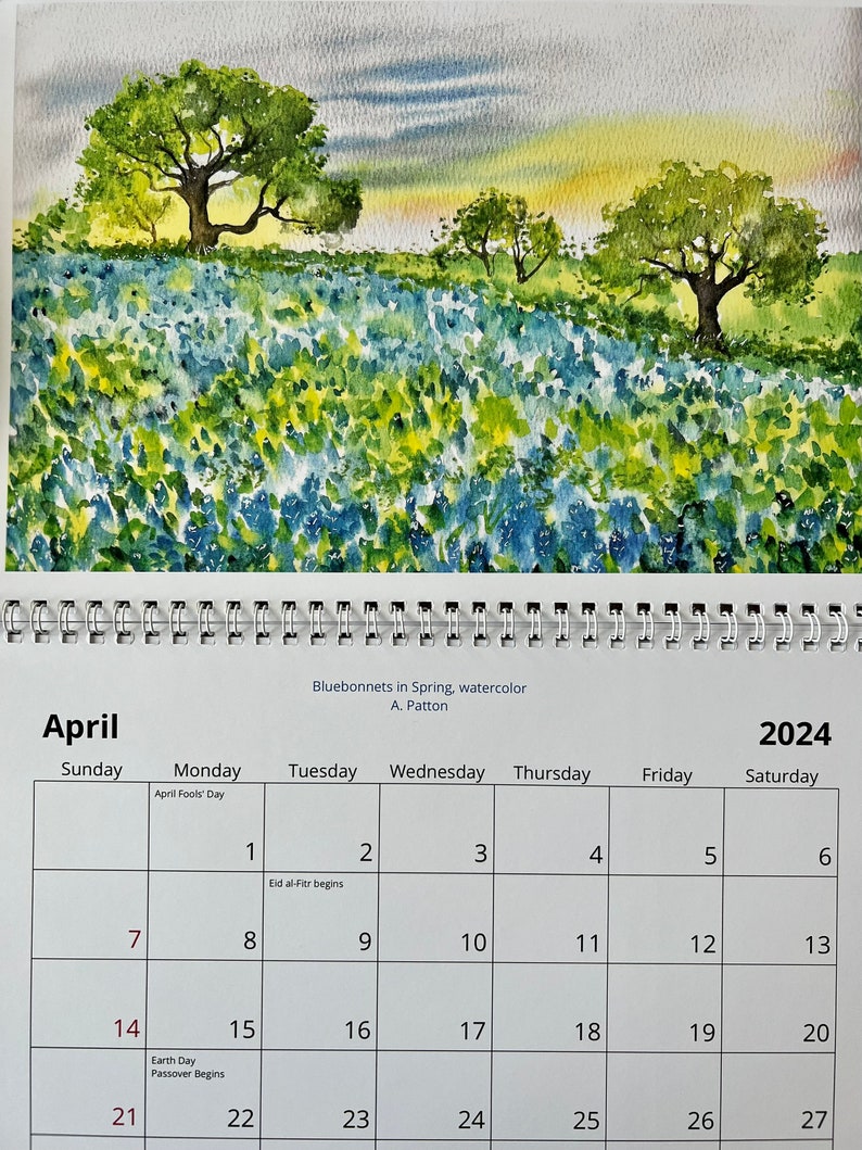 2024 Texas Hill Country Calendar Etsy