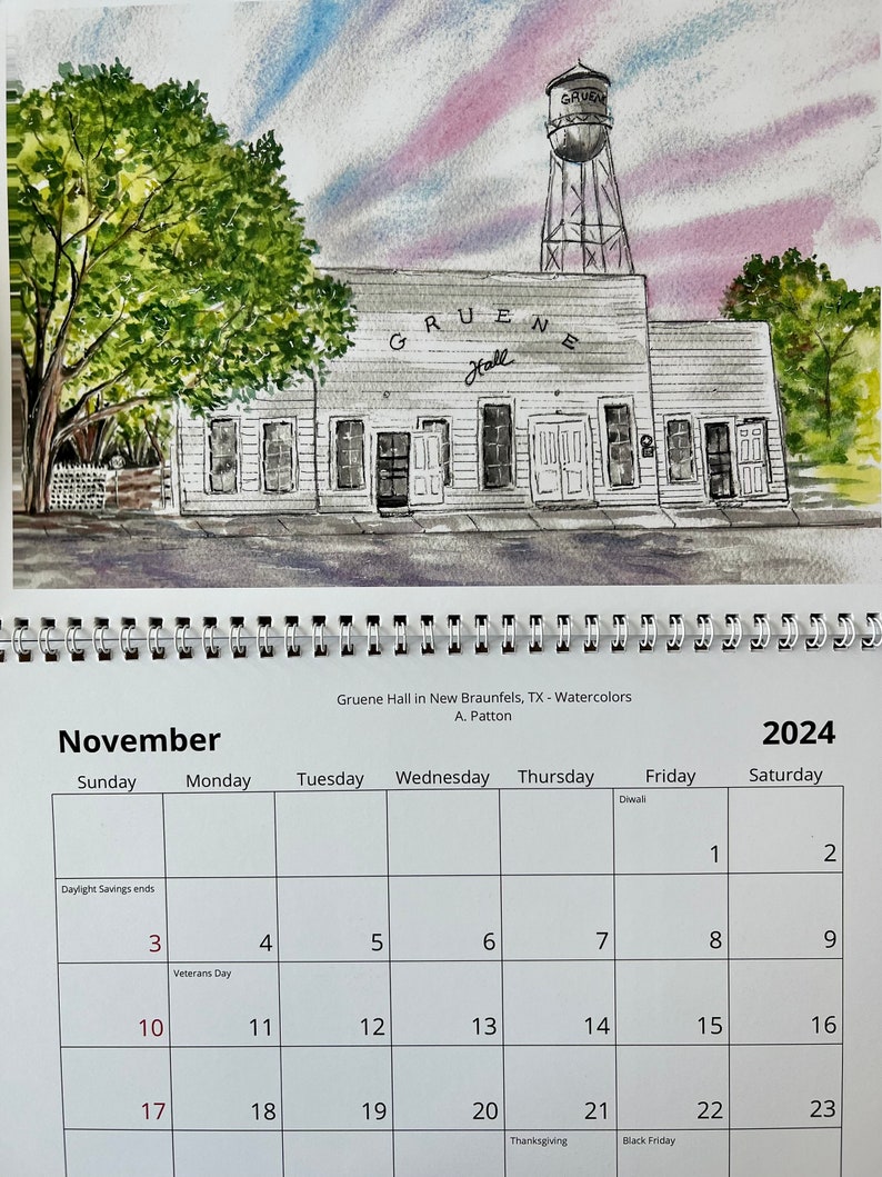 2024 Texas Hill Country Calendar Etsy