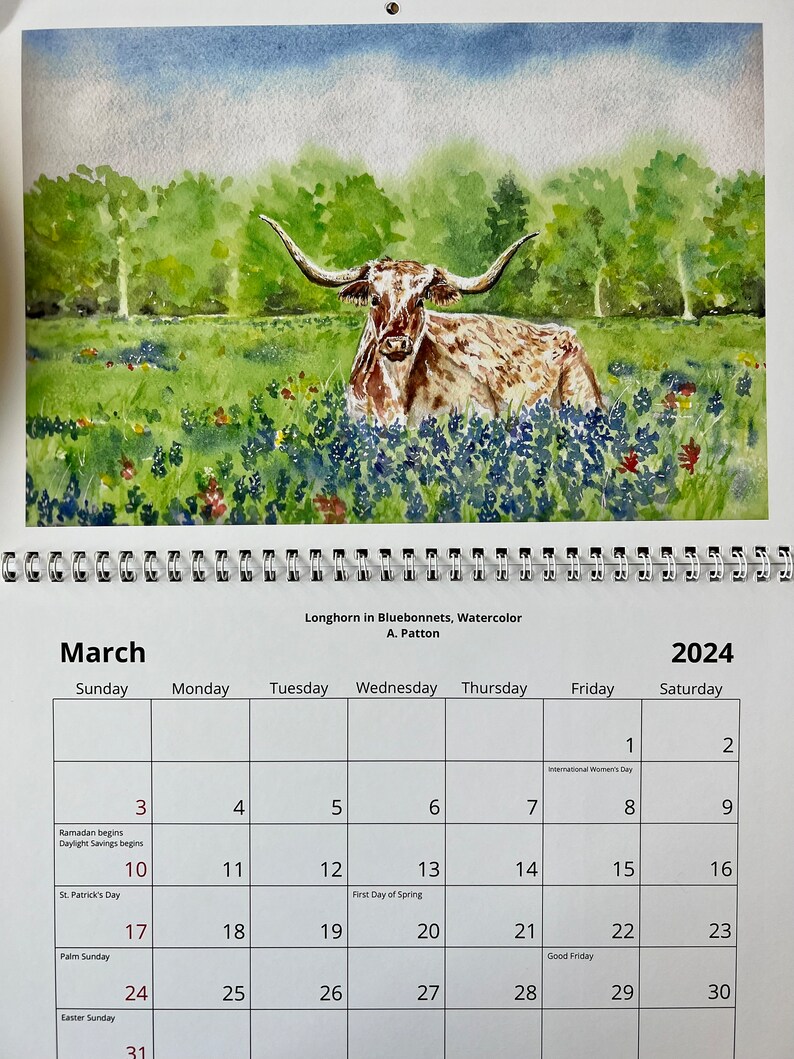 2024 Texas Hill Country Calendar Etsy