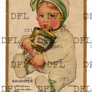 Digitaal aangeleverde babyadvertentie met vintage afbeelding