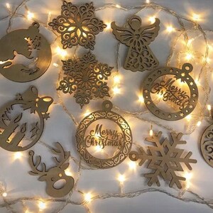 Christmas ornaments Laser Patterns with mitten  svg, Cdr, pdf file digital download