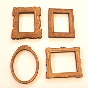 Maison de poupée - Cadres en bois - style vintage - Miniature (taille maison de poupée)