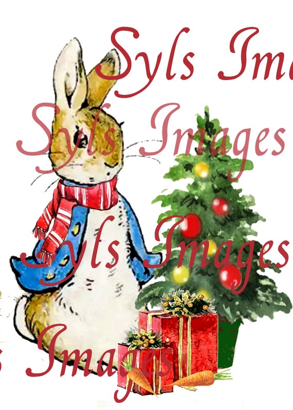 Peter Rabbit Christmas digital Download Jpeg Png Etsy