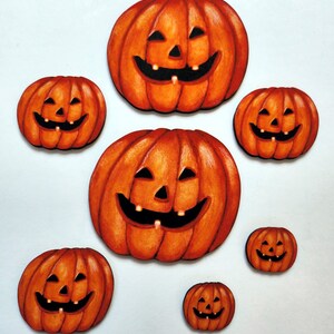 7 citrouilles - découpes en bois