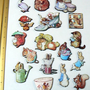 Beatrix Potter character wood cut outs