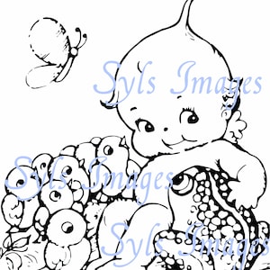 Kewpie com amigos SVG, AI, PDF, Corel Download digital instantâneo