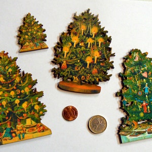 Christmas trees laser cut out of wood