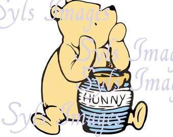 Winnie the Pooh svg file instant  digital download- Pink and Blue versions