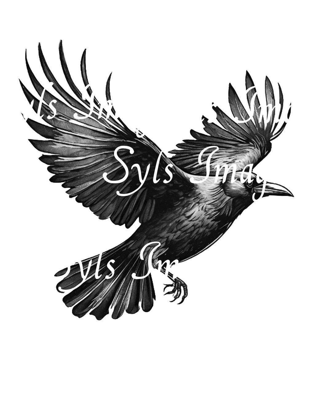 Flying Crow File Digital Download - Etsy