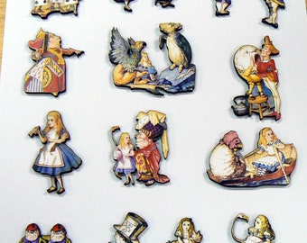14 Alice im Wunderland Holzschnitte