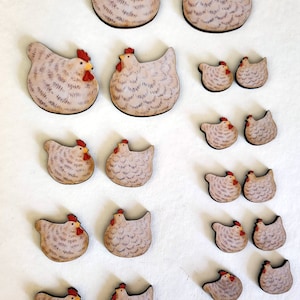 Chickens- wood cut outs- Die cuts