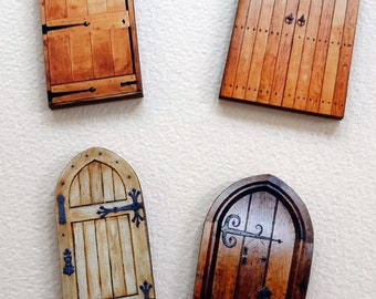 Vintage Castle Doors- Wooden Cut outs- Set of four