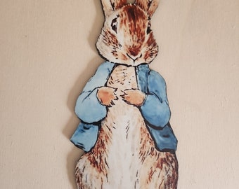 NEW   Peter rabbit -MDF Wood Die Cut - High Gloss