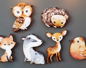 Woodland animal babies wood cut outs- laser cut- Die cuts