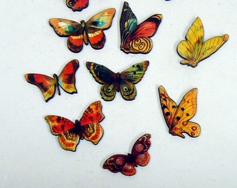 10 Butterfly wood laser cut outs