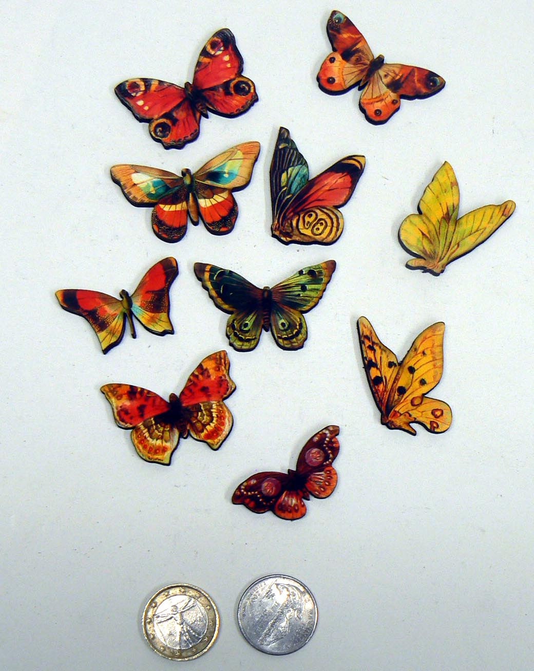 10 Butterfly wood laser cut outs