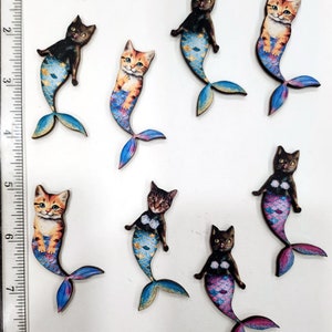 Mercats - Chats sirènes - Bois découpés