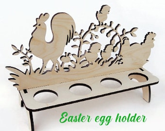 Chickens with peeps- Rooster- Egg holder- Farm - laser cut patterns - digital download