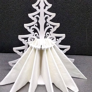 Weihnachtsbaum-Serviettenhalter - Elegante Tischspitze - Laserschnittmuster - digitaler Download