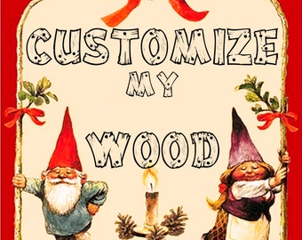 One wood sheet of cut outs, your images -Custom made for you