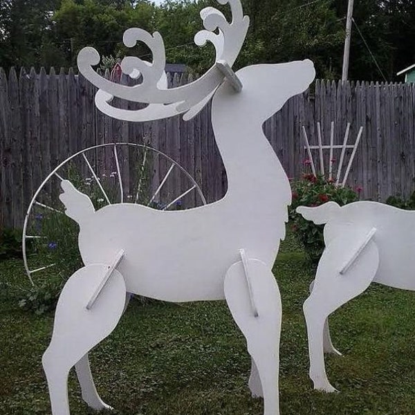 Lawn ornament Large Deer - laser cut patterns - digital download