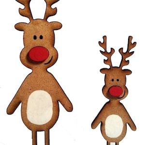 Funny Red nose Reindeer - laser cut patterns - digital download