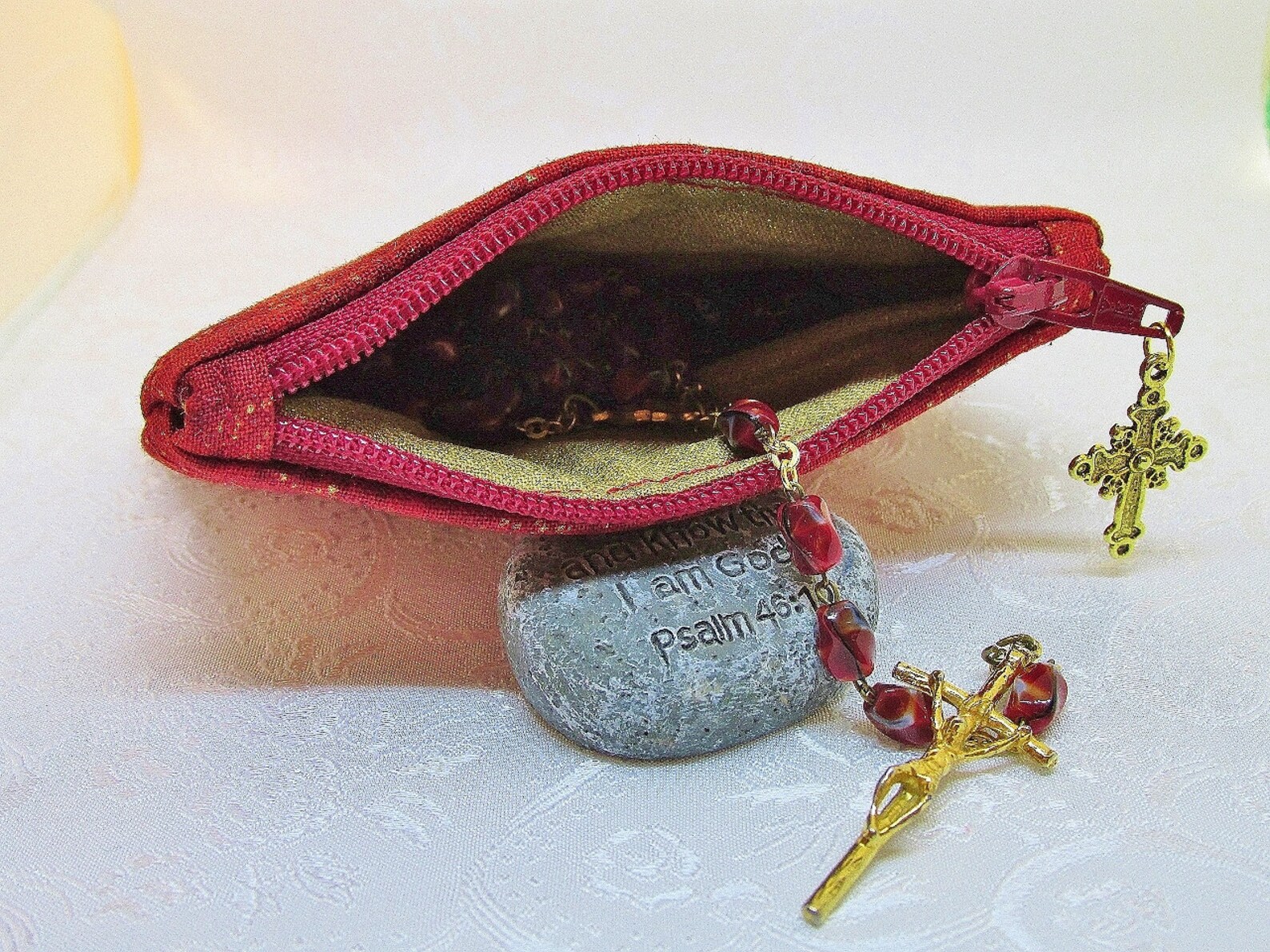 Rosary Pouch Catholic Gift Religious Gift Small Pouch Etsy