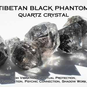 Tibetan Black Phantom Quartz - Poetry Included! - Orgonite included!