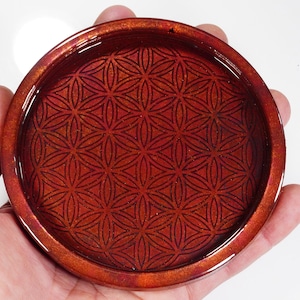 ROOT CHAKRA Landing Pad - Orgonite Coaster - Flower of Life - Energy - Sacred Geometry - Water Charger