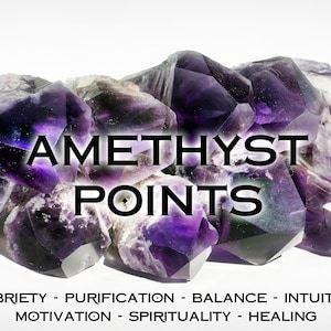 Amethyst Crystal Points - Bahai Brazil - Dragon Tooth - Celestial Spepters -  Poetry Included! - Orgonite included!