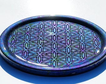 E.T. BEAM Landing Pad - Orgonite Coaster - Flower of Life - Energy - Sacred Geometry - Water Charger