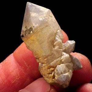 Ametist Celestial ljuskvartsspets: Mongolisk kristall (45 x 17 mm)