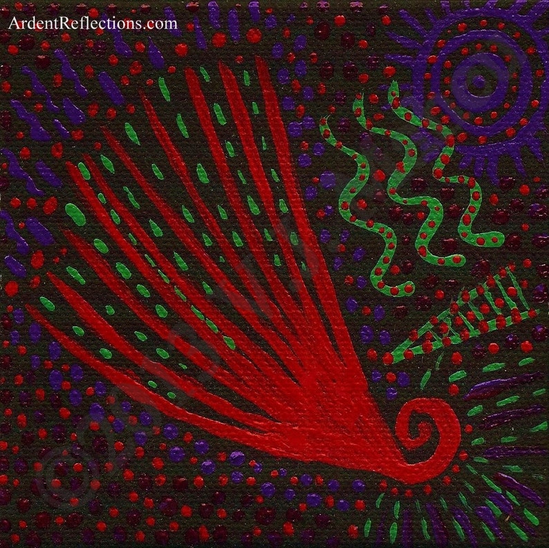 Petite Peinture Style Contemporain Art Tribal Style Tribal Etsy