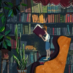 ¡En oferta! Lámina artística con forma de libro para decoración de habitación de niños
