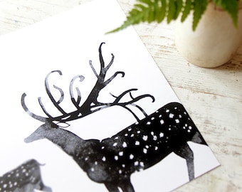 On Sale! Deer Print Nursery Wall Decor Minimalist Poster