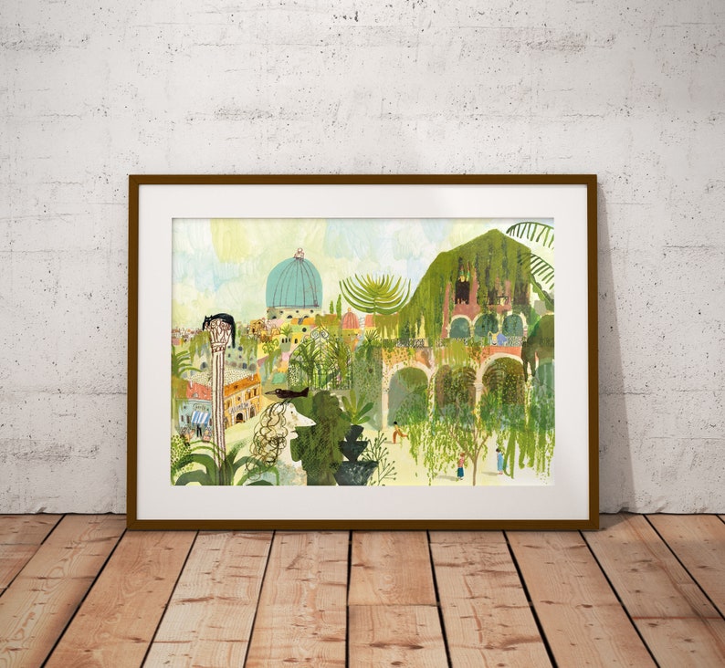 Error Botanical Garden Print Reference: Colorful Botanical Garden Print For Living Room Wall Decor