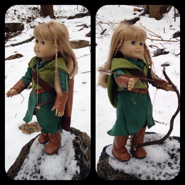 18inch doll clothes- tauriel archery dress- the hobbit