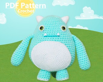 Pattern: Amigurumi baby monster instructions • Crochet toy tutorial • Digital Download PDF