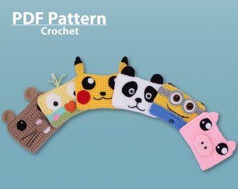 PATTERN: Cute crochet wallet pattern pack • Fun crochet card holder • Digital Download PDF