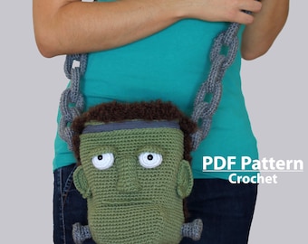 Crochet Frankenstein Treat Bag Pattern: Halloween Monster (PDF Pattern)