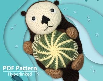 Amigurumi sea otter pattern • Crochet step by step • Hyperlinked pattern