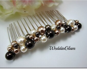 Ivory Pearl cheveux peigne, peigne à cheveux perle mariage, Bridal Pearl peigne, Bridal Jewelry, Ivory Pearl peigne, peigne à cheveux Perle Cristal