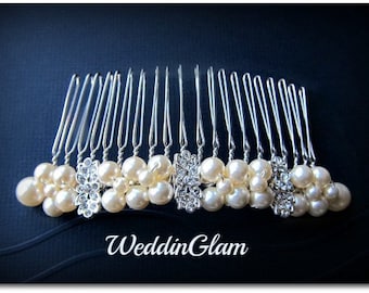 Bridal hair comb.Wedding hair comb. Pearl hair comb. Bridal hair accessories, Ivory color bridal comb. Bridal hair piece. Wedding headpiece