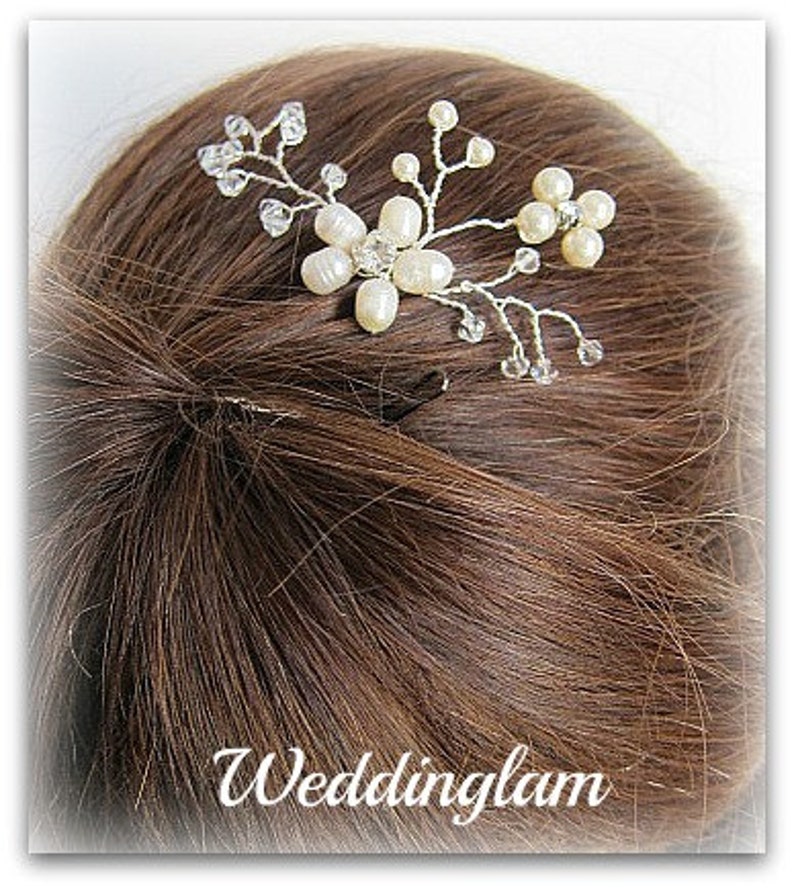 Bridal Hair Pins Wedding Hair Accessories Swarovski Pearls Etsy