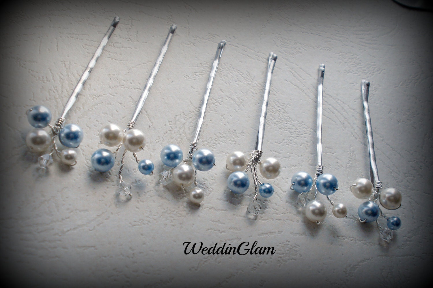 Bridal Hair Pins Something Blue Wedding Hair Accessories ...